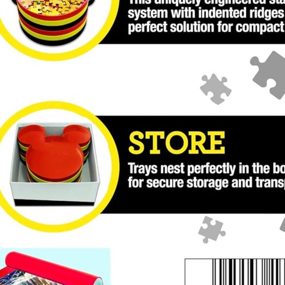 New sealed Ravensburger-Mickey Mouse Sort & Go Puzzle Stacking Sorting Trays - Picture 7 of 13